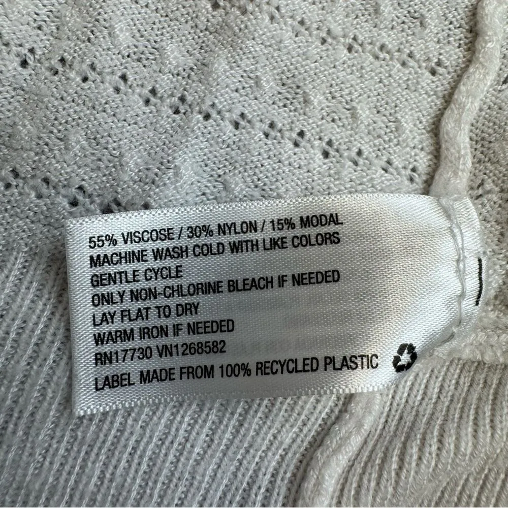 Merona Women's Lightweight Long Sleeve Cardigan White XS Extra Small Long Sleeve - Image 7