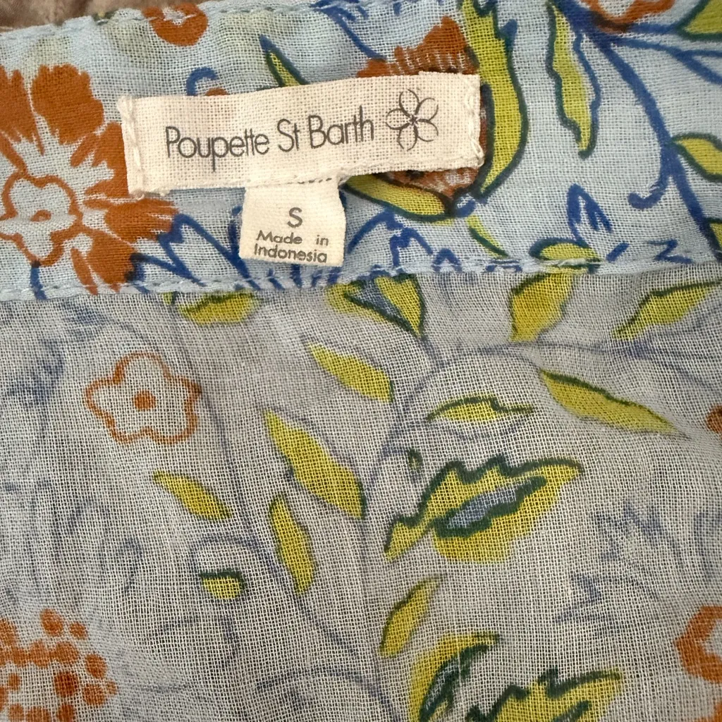 Poupette St. Barth Nana Maxi Dress in Blue Toulon Size Small - Image 5