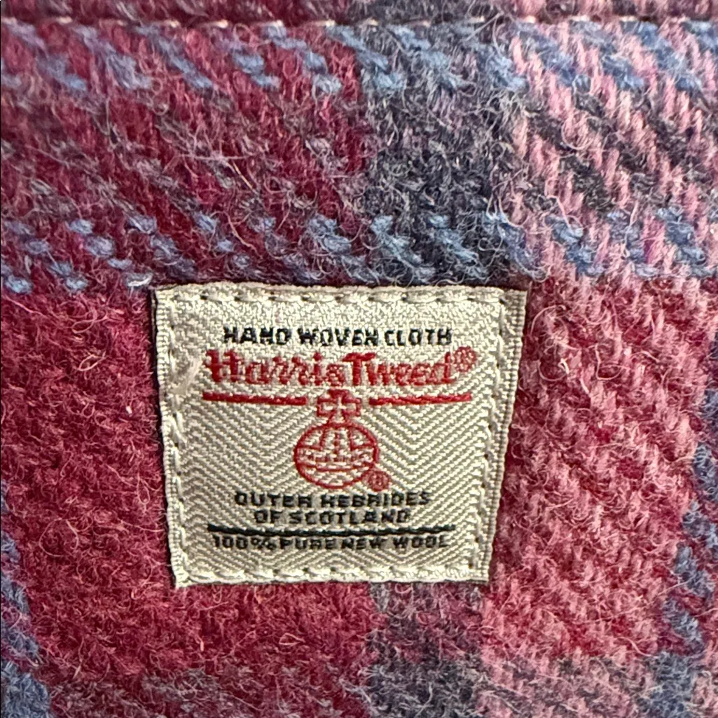 Islander Pink and Blue Checkered Wool Wallet - Image 2