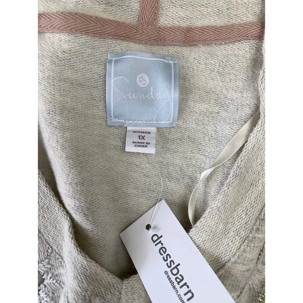 Dc Sunday Women's Light Weight Sweater Tan Size 1X - Image 4