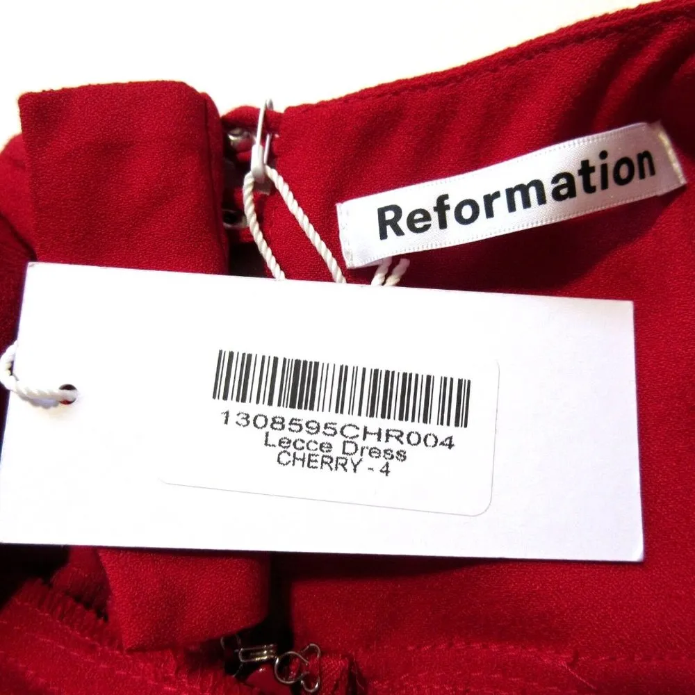 NWT Reformation Lecce Maxi in Cherry Red Full Length Tank Dress 4 $428 - Image 4