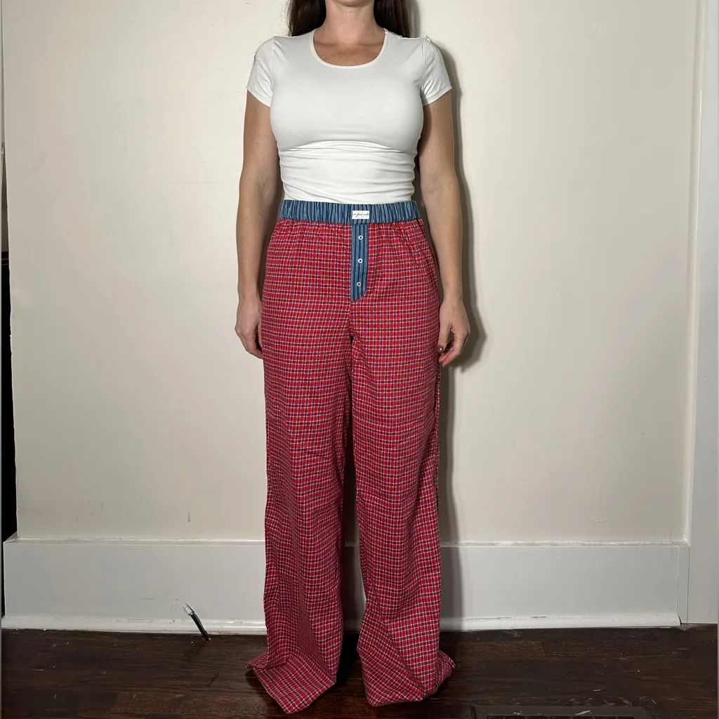 Urban Outfitters Out from Under Red Striped Lounge Pants Size Medium NWT - Image 2