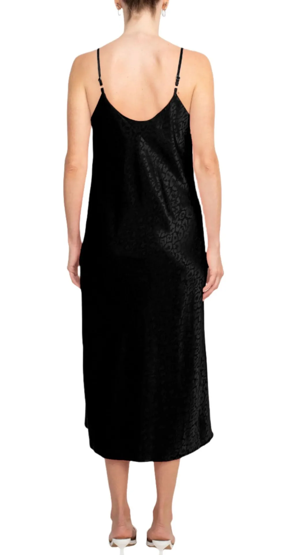 Emma & Michele Spaghetti Strap Cowl Neck Bias Slip Satin Dress. Size Small - Image 3