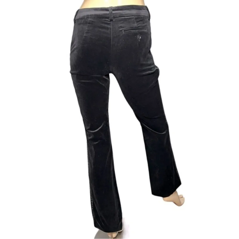 Sportmax Women’s Size 2 36 Black Velvet Tuxedo Stripe Trousers Dress Pants - Image 6