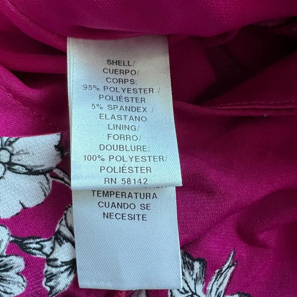 Maggy London Cropped Wide Leg Jumpsuit Size US 12 Floral Sleeveless - Image 15