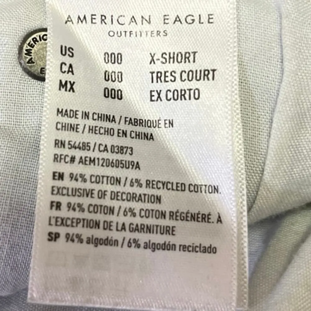 American Eagle Gray Distressed Real Good High Waist Cropped Mom Denim Jeans 0 - Image 5