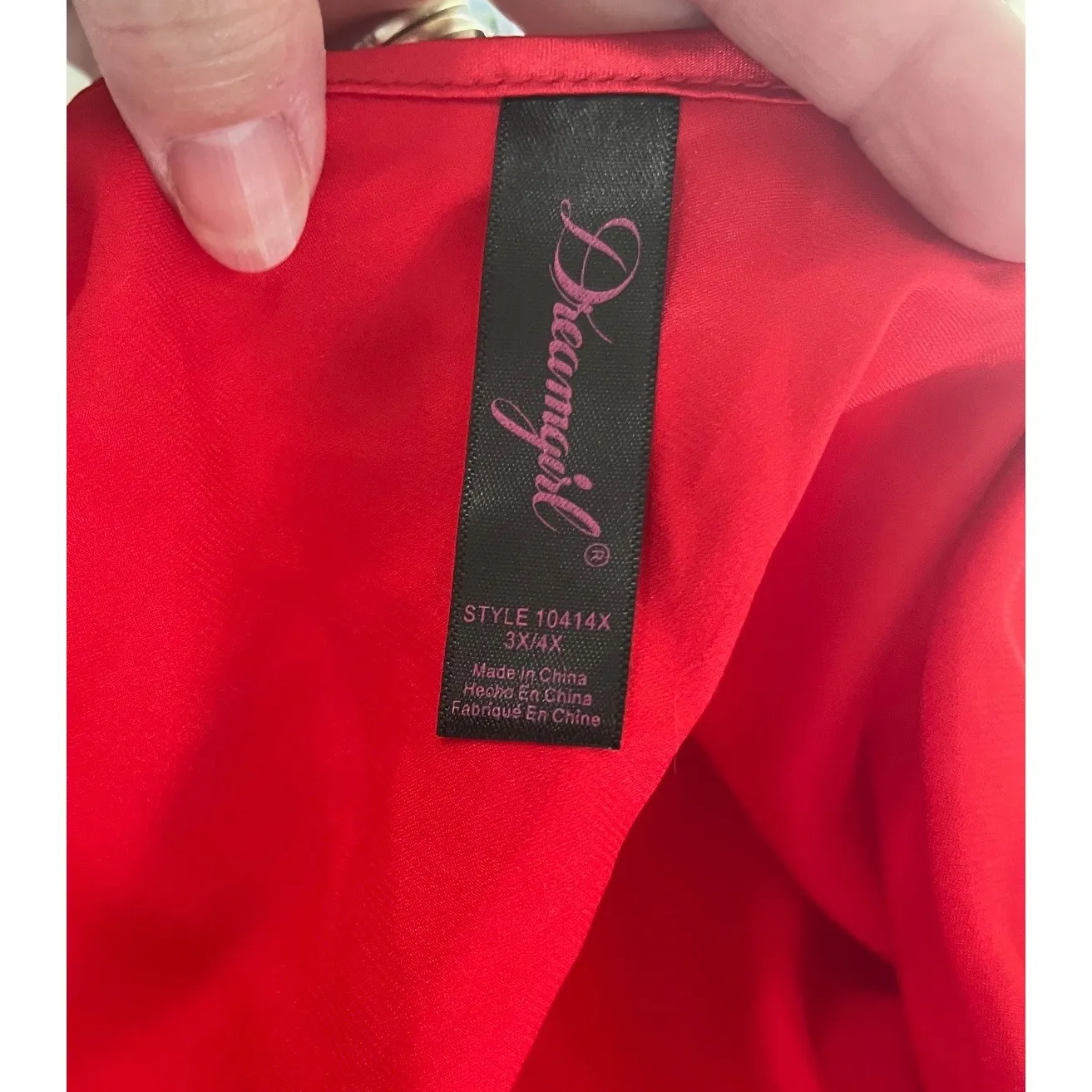 Dreamgirl Red Lingerie Teddy lace bust size 3X/4X adjustable straps - Image 3