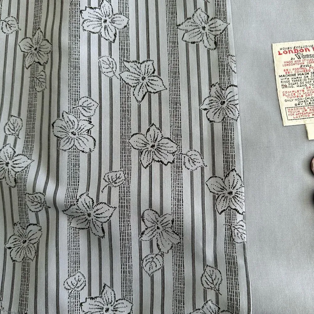 London Fog Vintage Wamsutta Funnel Neck Long Trench Coat Powder Blue 14P EUC - Image 8