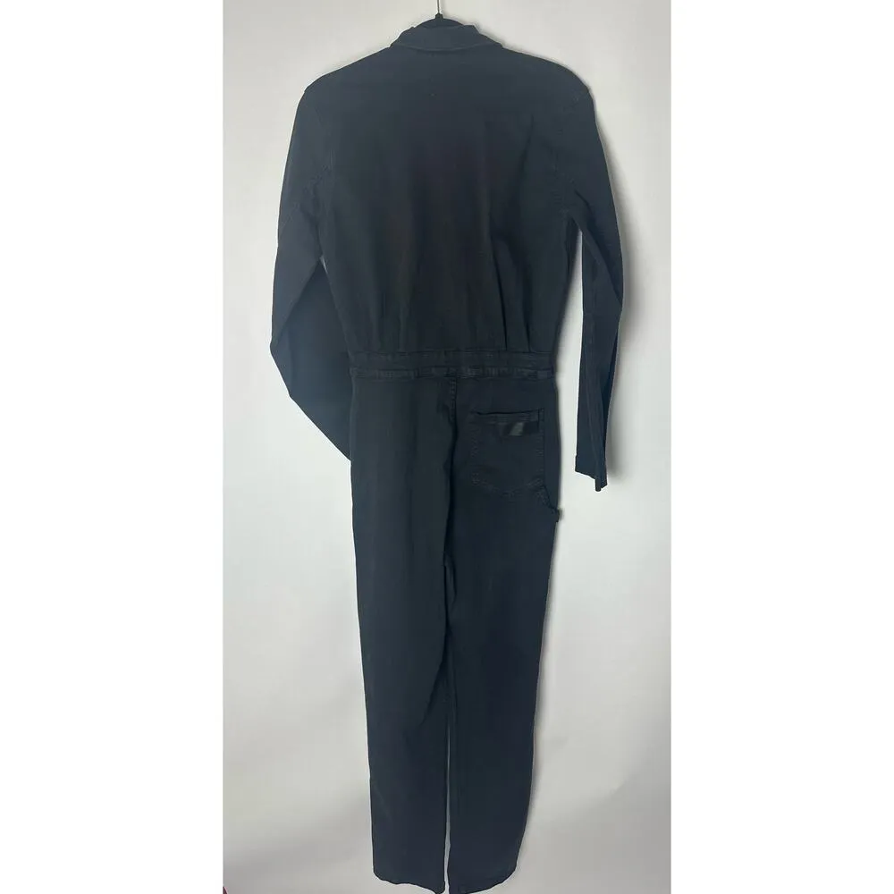 Rivet Utility Size Small Powerhouse Denim Jumpsuit Black $425 MSRP Designer RARE - Image 6