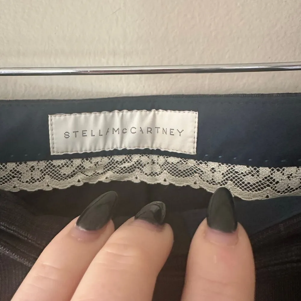 Stella McCartney Plaid Gray Wool Trousers Size 36 - Image 6