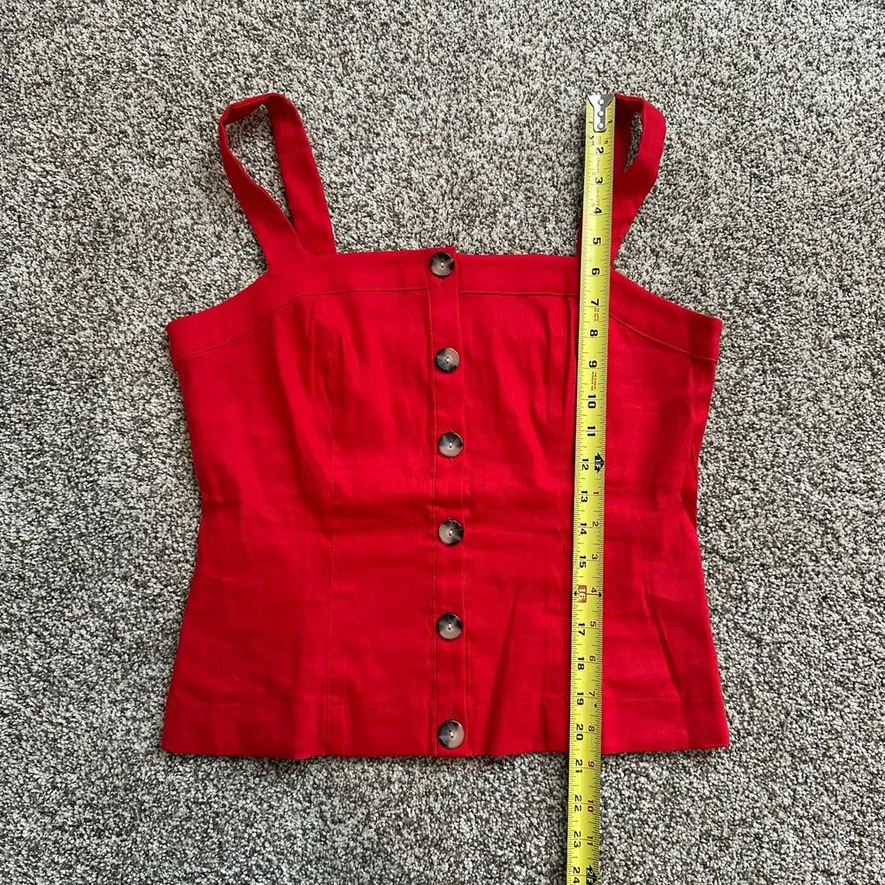 Antonio Melani  red button front tank top size 6 - Image 8