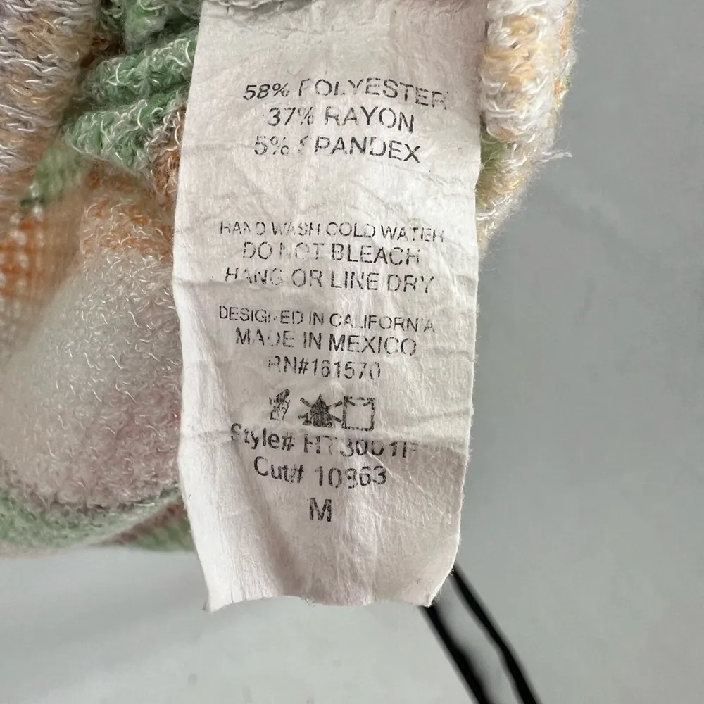 Haptics Holly Harper striped knit top colorful M rayon lightweight casual Green Size M - Image 5