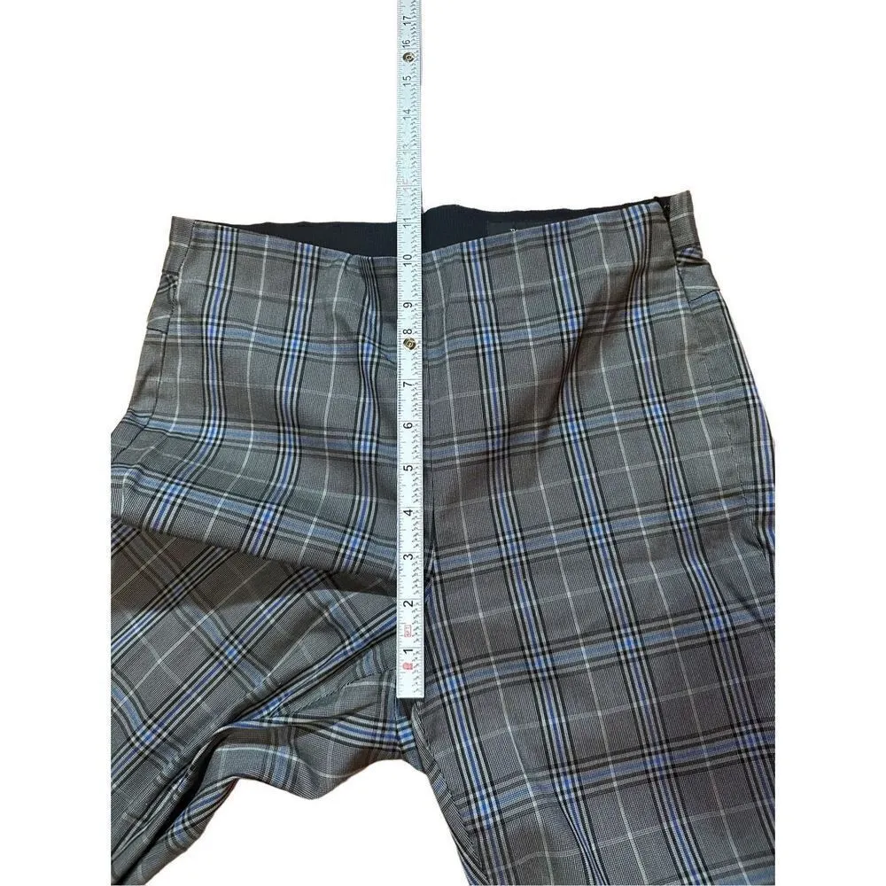 Rag & Bone Simone with Yoke Gray Blue Plaid trouser pants sz 4 - Image 8
