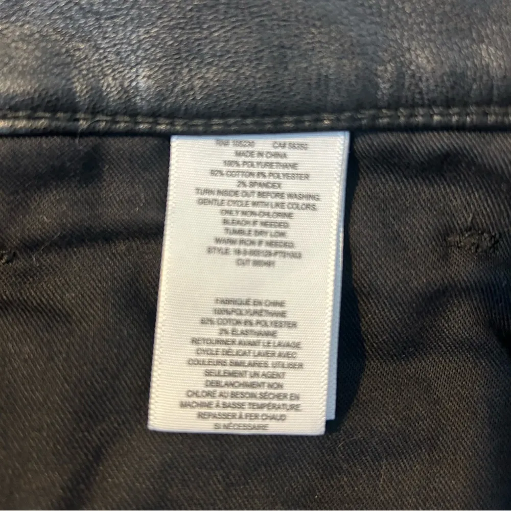 NWT Current/Elliot Fused High Waist Rocco Stiletto Black Faux Leather Jeans 25 - Image 15