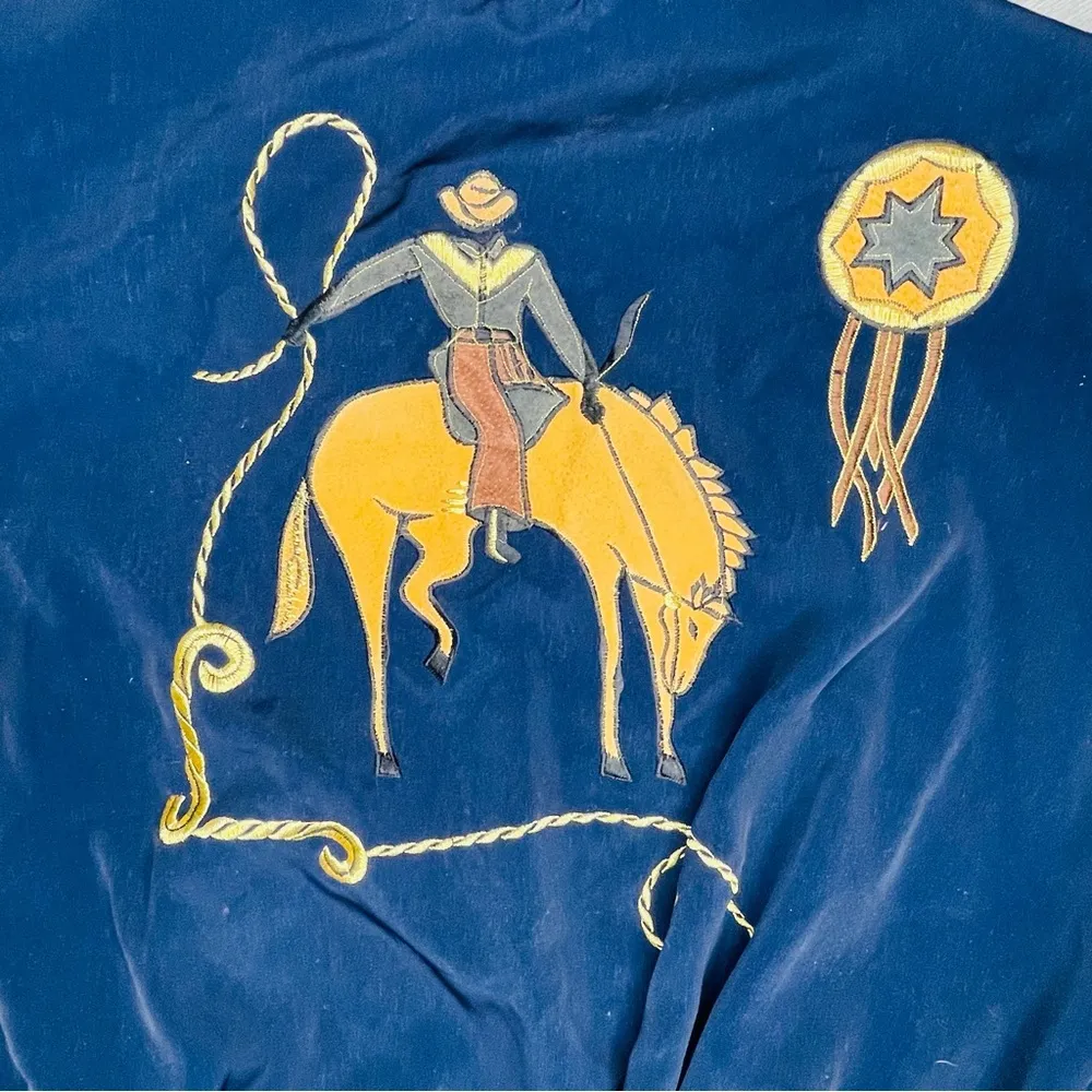 Vintage monaliza long sleeve full zip western theme cowboy / cowgirl jacket OS Brown Size L - Image 5