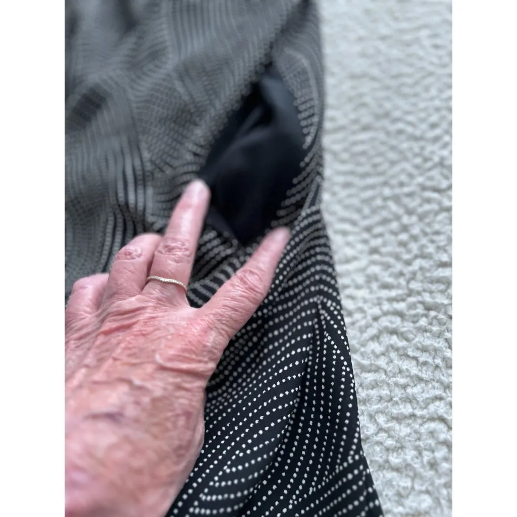 Madewell $158 Womens Balloon-Sleeve Ruched Midi Dress in Geo Dot Black Size XS - Image 12