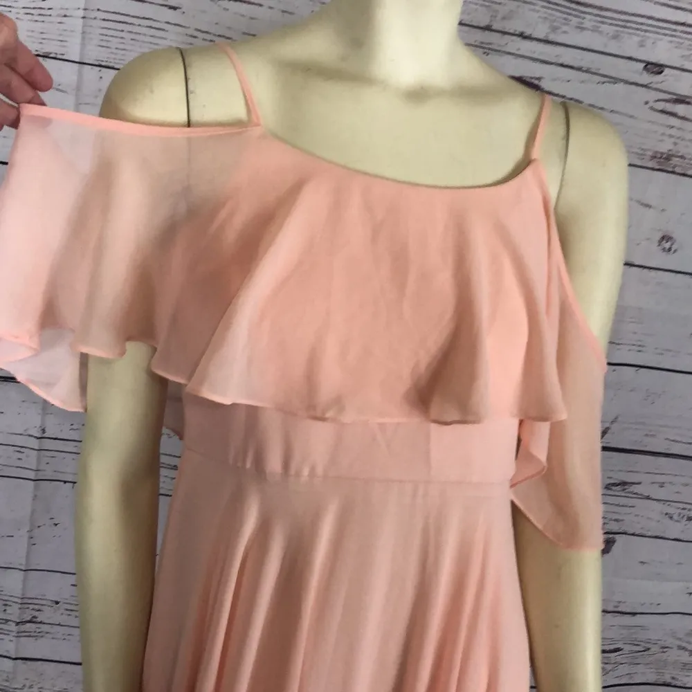 ADELE RUFFLE MAXI DRESS size large - Image 9