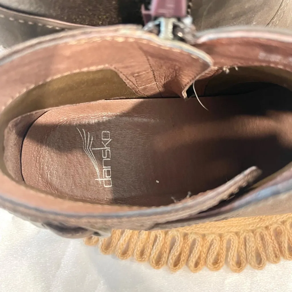 Dansko Shirley Boot Women's Brown Metallic Ankle Size 37 - Image 10