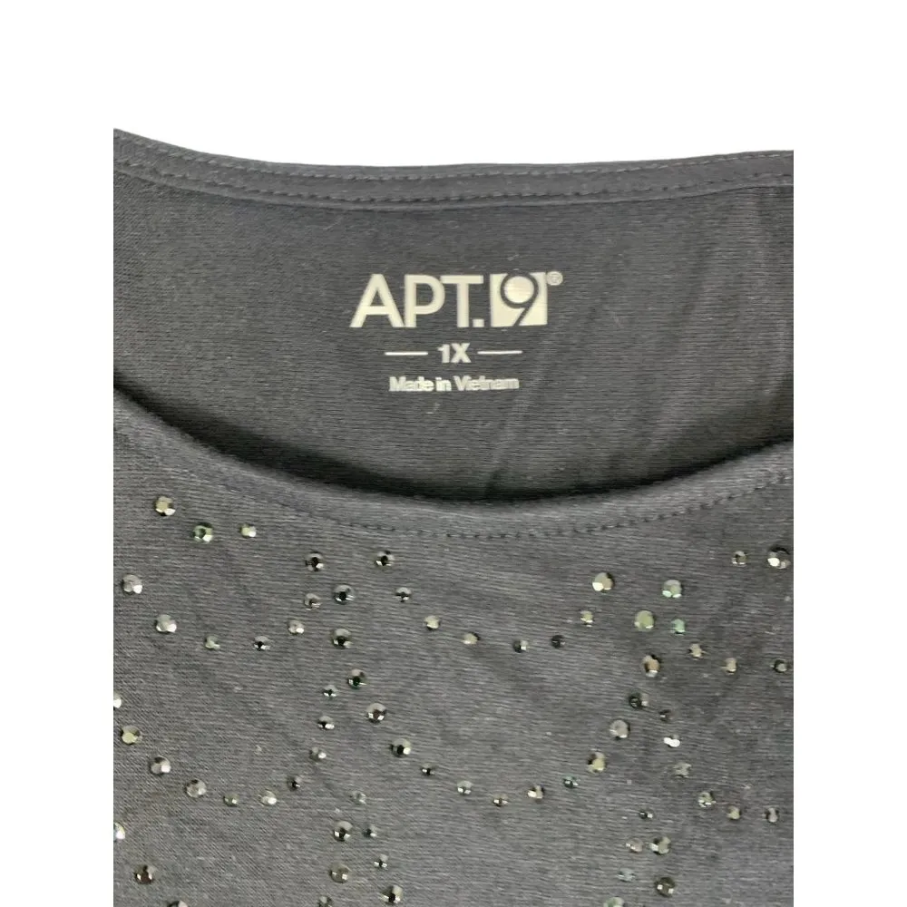 Apt 9 Women's Black Rhinestone Top - Image 3