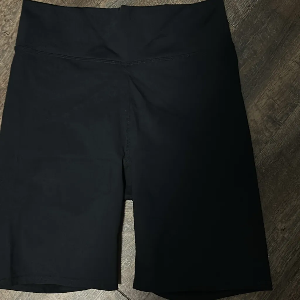 Madewell Women's‎ MWL Form High-Rise 7" Biker Shorts Medium MD298 Black - Image 2