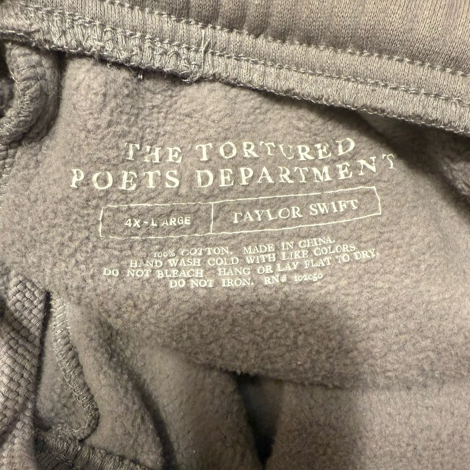 Taylor Swift TTPD Sweatpants 4XL Gray The Tortured Poets Department Joggers - Image 4