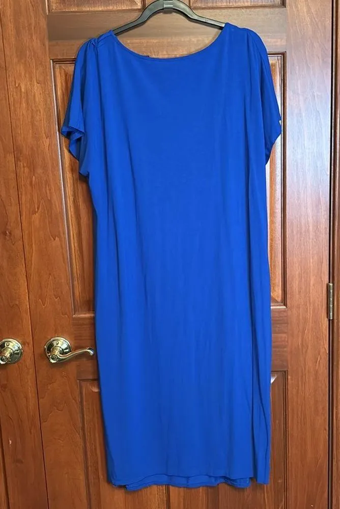 Talbots royal blue stretchy dress size 2X - Image 2