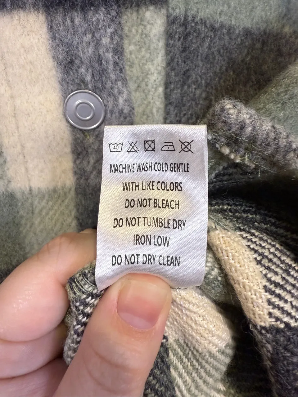 PRINCESS POLLY Veera Shacket Womens‎ Size US 2 Sage Green Plaid Overshirt - Image 7