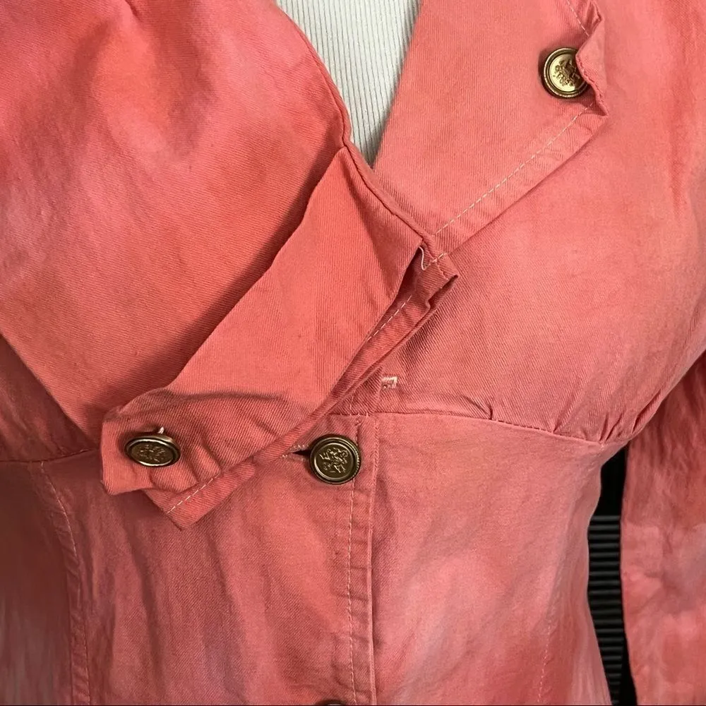 Vintage 70’s does 40’s DIY Peach TieDye Wiggle Dress S Pink - Image 5