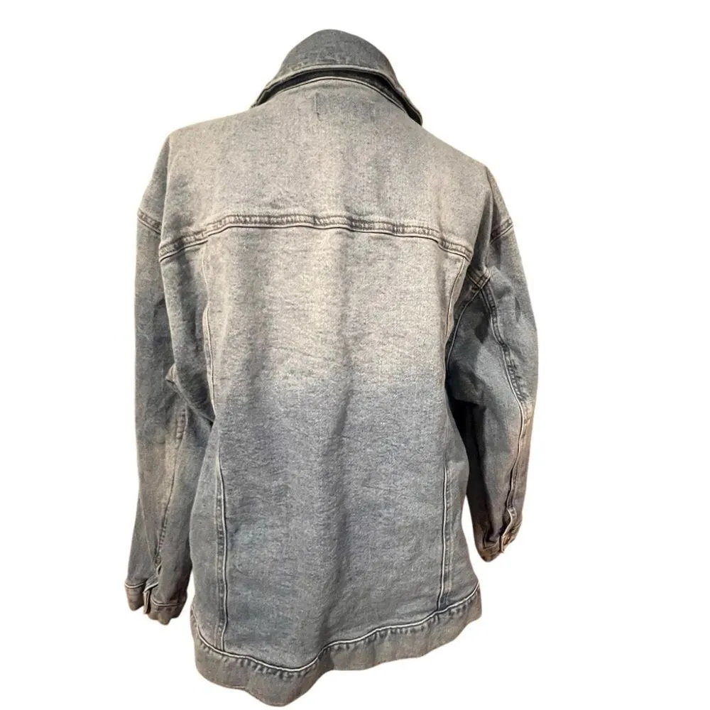 RE Generation by Celebrity Pink‎ women's denim jacket size large boyfriend fit - Image 4