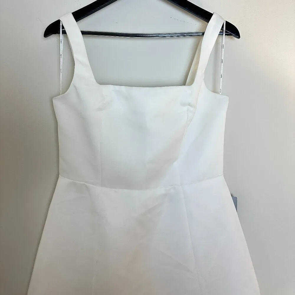 ELLIATT Amelie Square Neck Duchesse Satin Cocktail Minidress in Ivory Medium NWT - Image 4