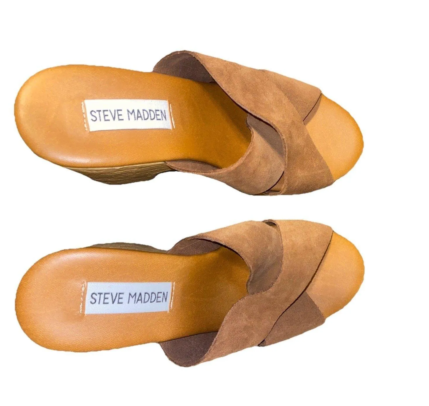 Woman's Dress Sandals Steve Madden Leather Saffron Platform Sandal Sz 7 - Image 7