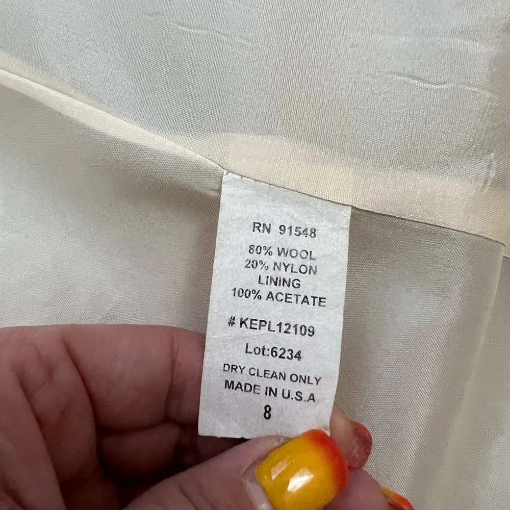 Liquid Brown and Orange Plaid Wool Blend Coat - Image 10