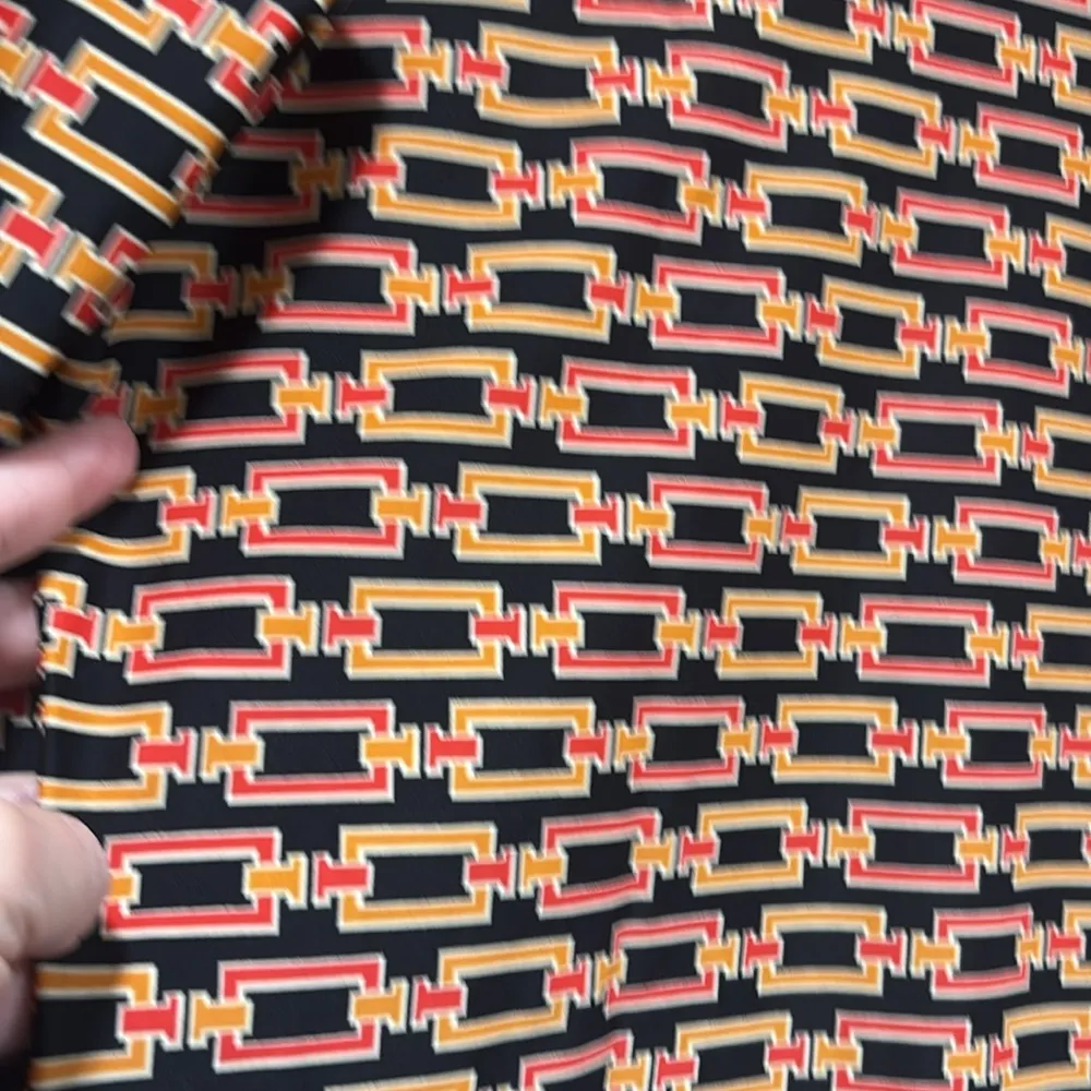 Jude Connally multi chain black and orange turtleneck size medium - Image 2