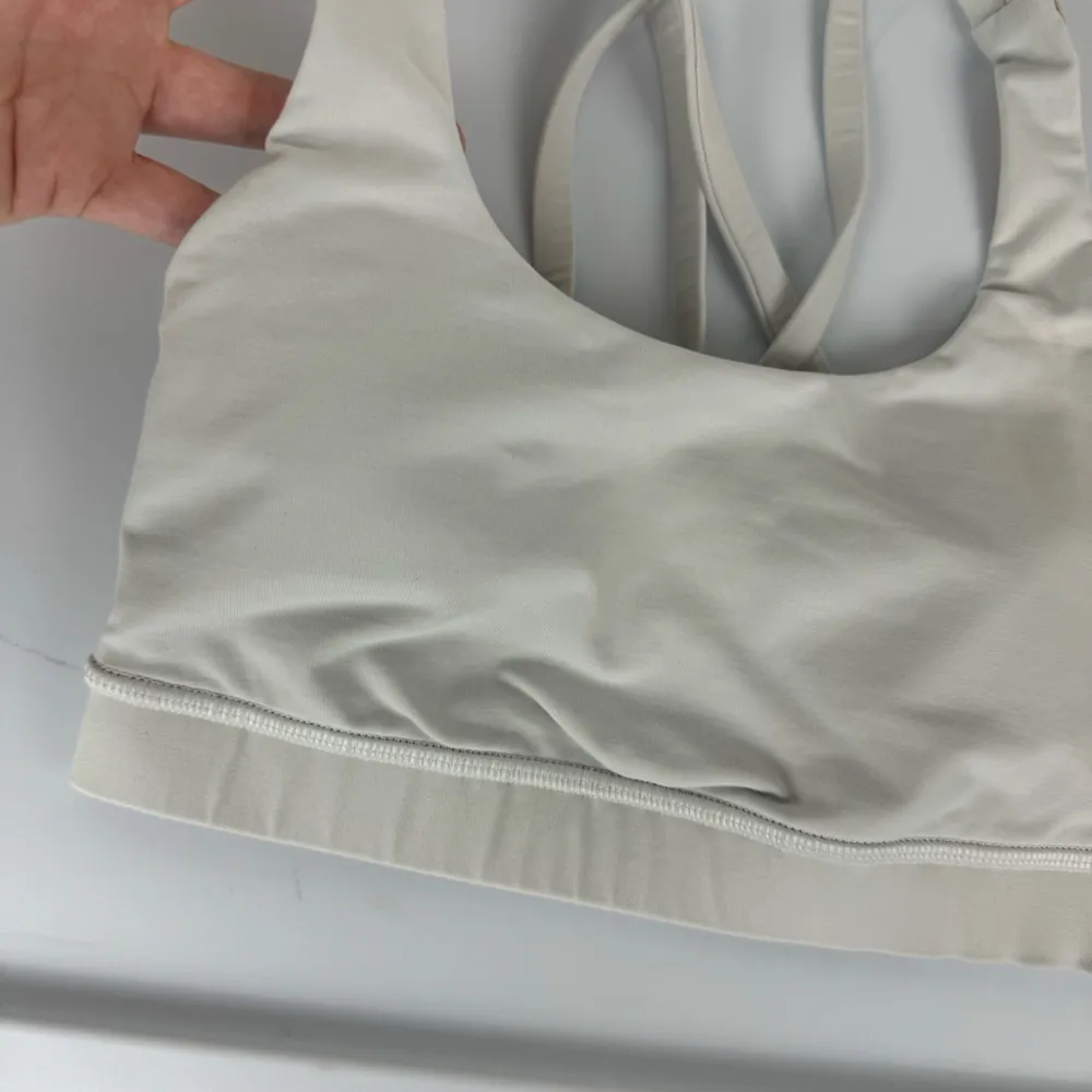 Lululemon Energy Sports Bra Sz 2 Luxtreme White Strappy Back - Image 9