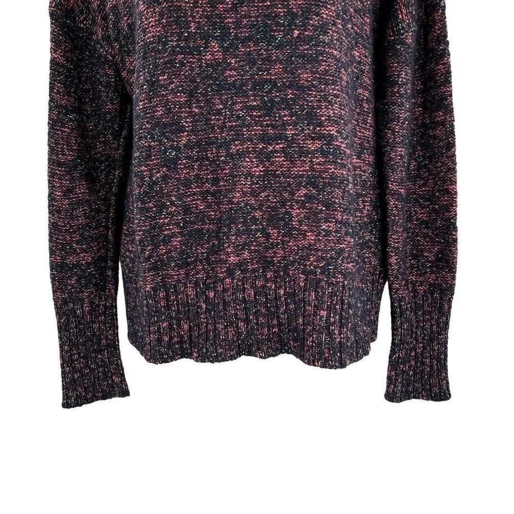 89th + Madison Mock Neck Multi-Colored Rainbow Knit Oversized Sweater - Image 4