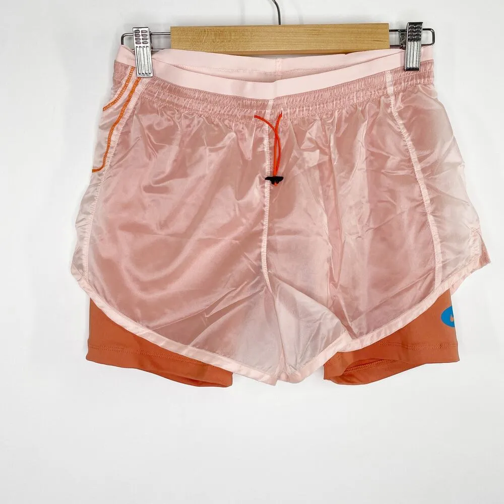 Nike Pink Orange Icon Clash Tempo Luxe Mid-Rise Running Shorts Womens Size XS - Image 9