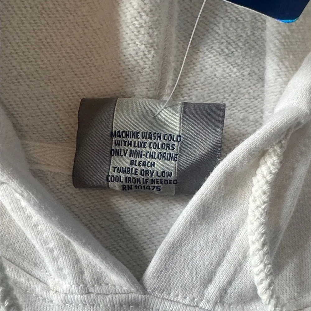 Women’s White Embroidered MIAMI College Hoodie Size L NEW - Image 12