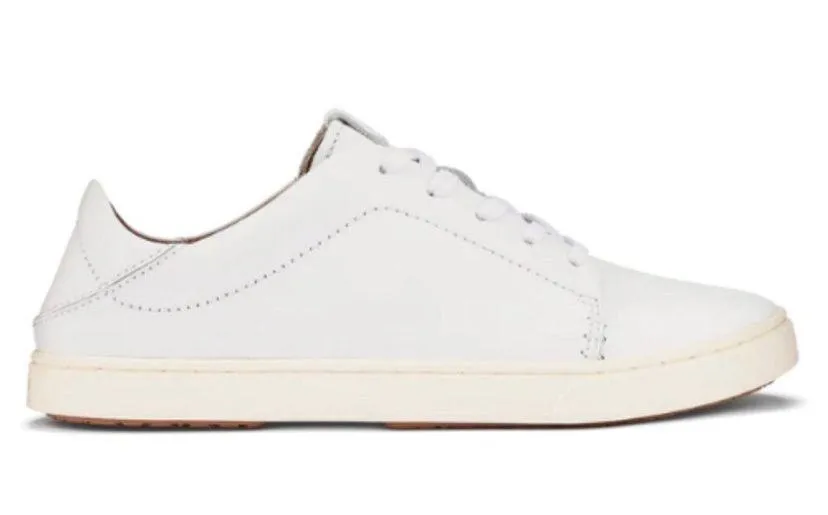Olu Kai Pehuea Lī ‘Ili Everyday Leather Sneaker in White - Image 2