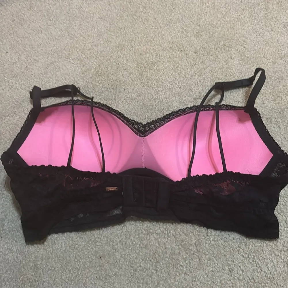 Victoria Secret PINK black lace bralette - Image 2