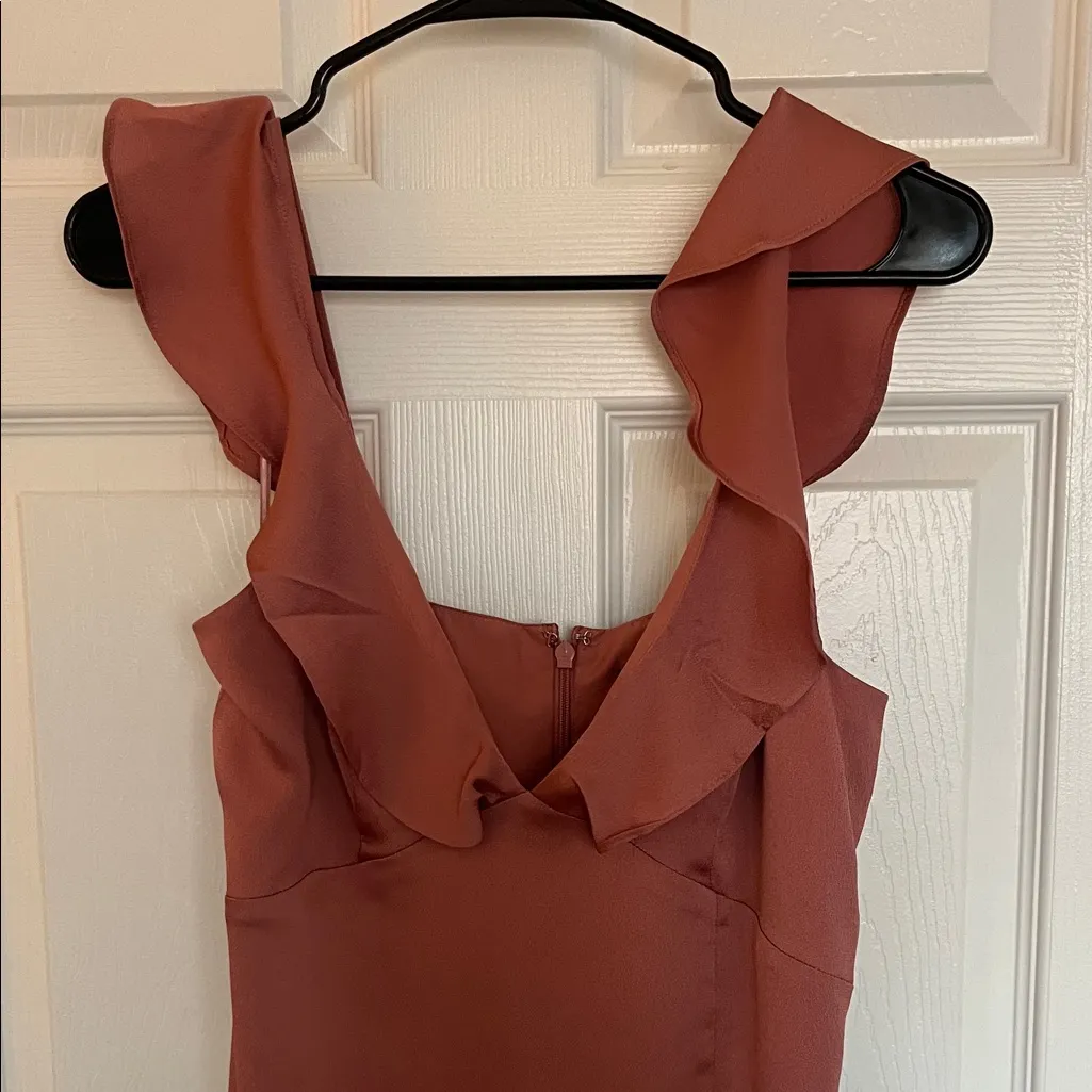 Express Dusty Rose Wrap Maxi Dress - Image 3