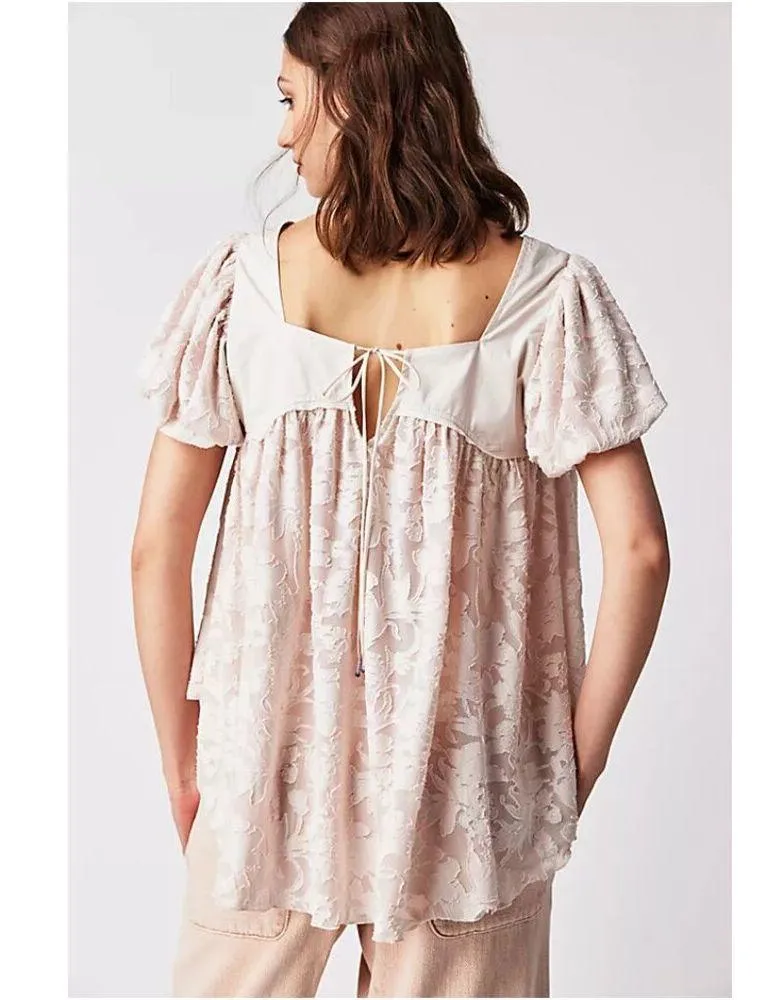 FREE PEOPLE Sunrise To Sunset Top in Champagne Dream Size Medium - Image 12