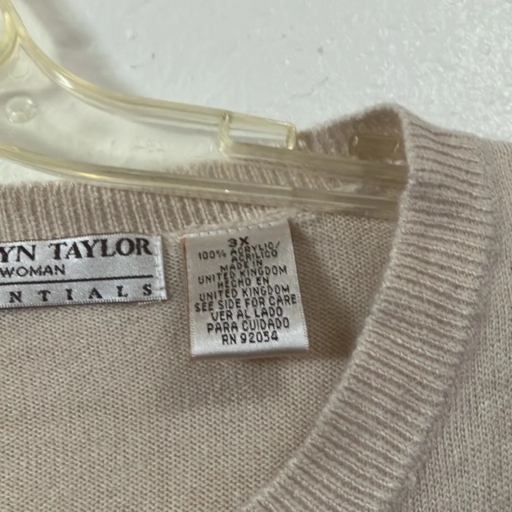 FINAL MARKDOWN Carolyn Taylor classic cardigan 3x - Image 3