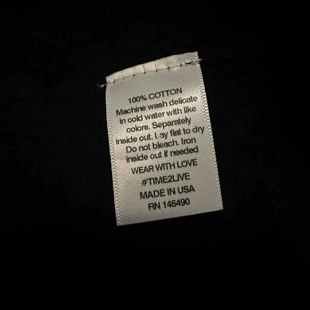 Electric & Rose Black Sweatshirt with Rainbow Stripe Sleeves XS - Image 6