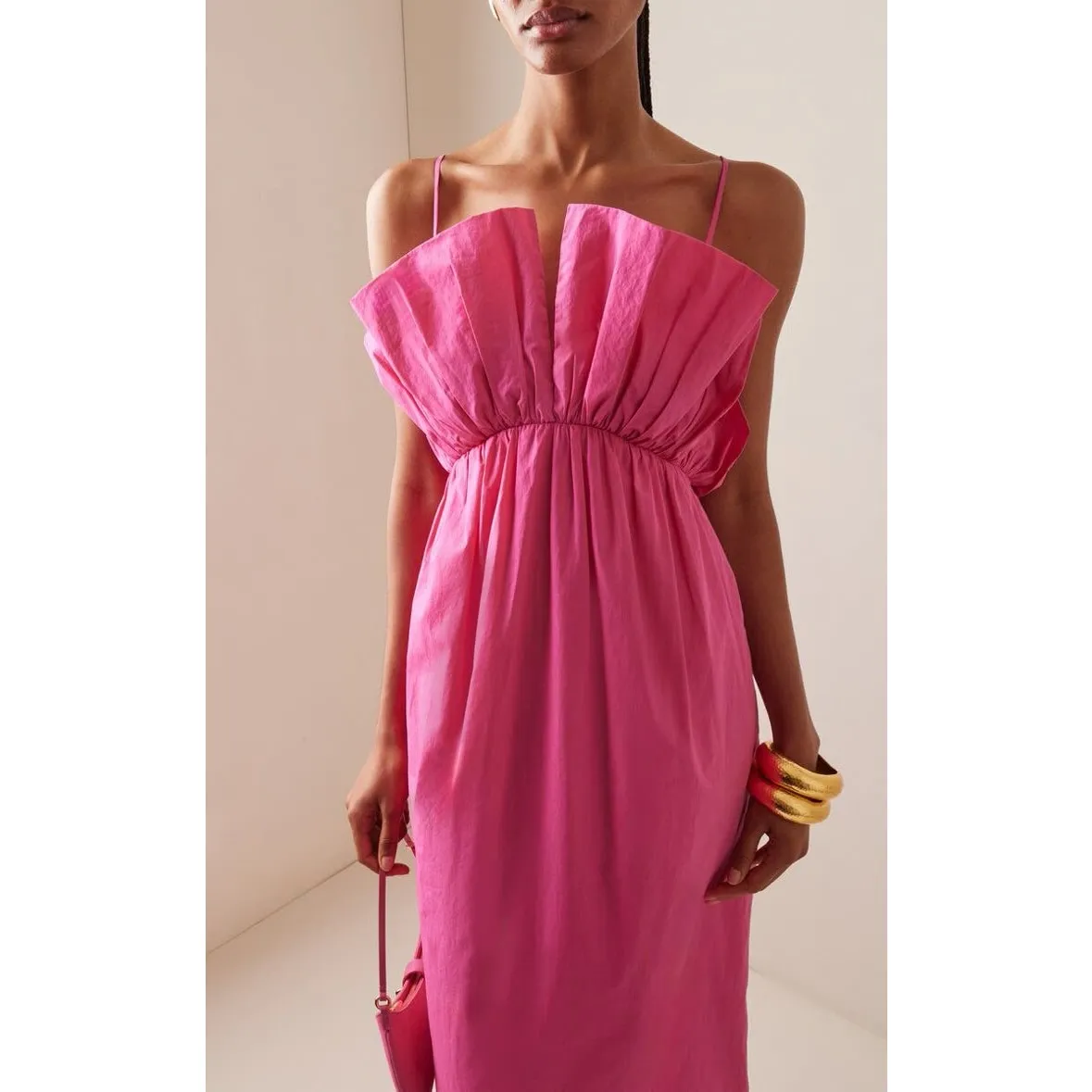 Mara Hoffman Raquel Dress size 8 Organic Cotton Maxi hot pink - Image 14