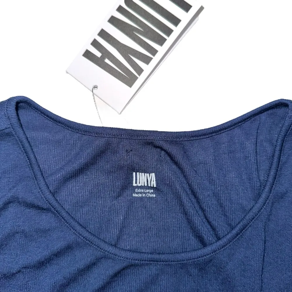 NWT Lunya Ribbed Navy Tank XL Blue - Image 3