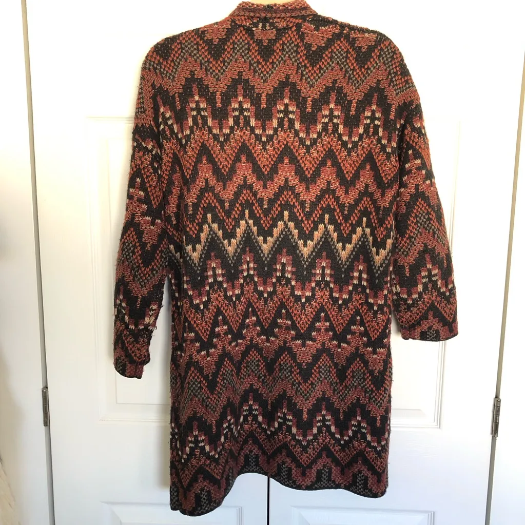 Lucky Brand Multicolor Ikat Open Sweater Cardigan Size S - Image 7