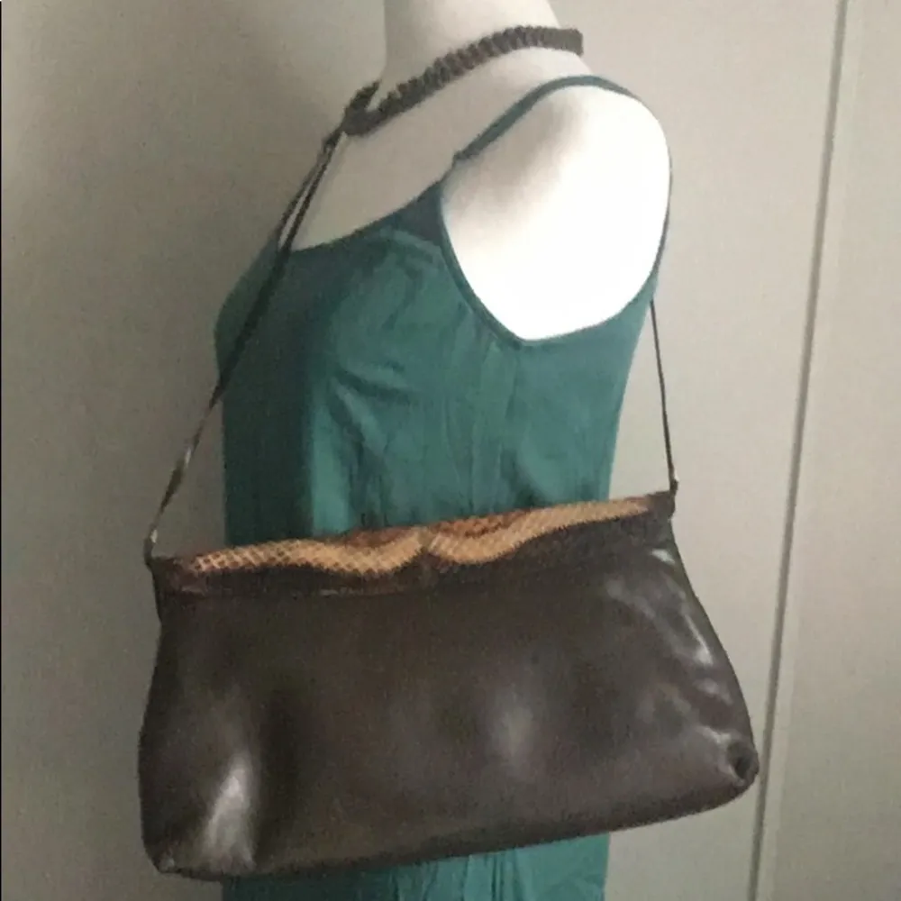 Bags By Supreme Vintage Leather Snake Skin Retro Bag Bag Purse - Image 5