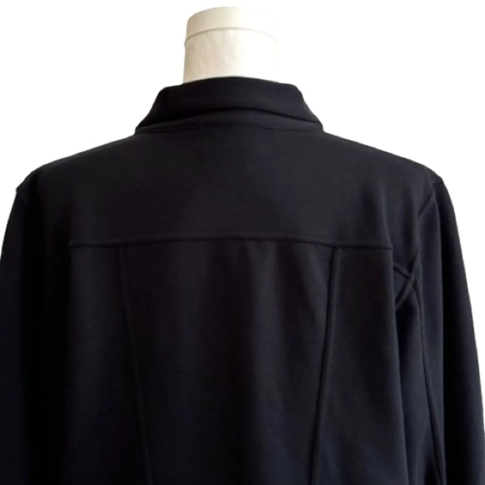 Liz Claiborne Liz & Co Jacket Black Button Front Pockets Sport Cardigan Size MP - Image 6