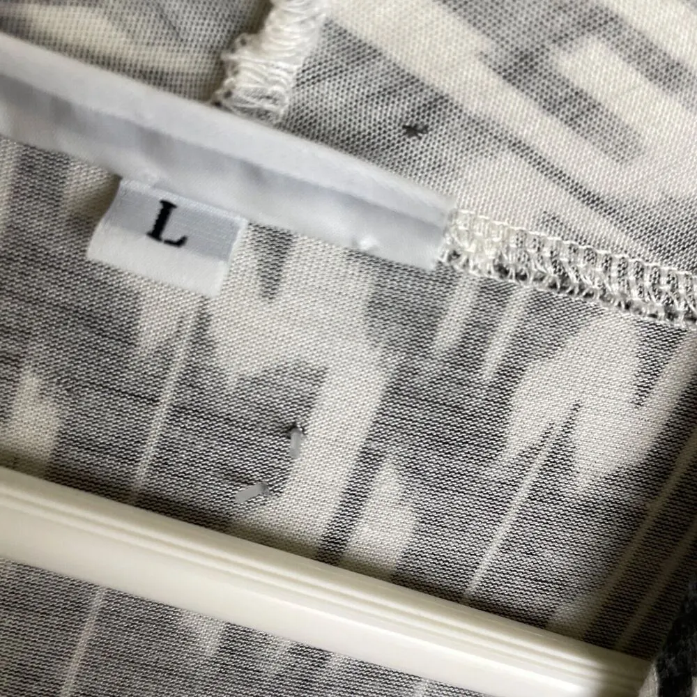 Bryn Walker Jersey Sleeveless Jacket Large Black White Printed Lightweight Rayon - Image 10