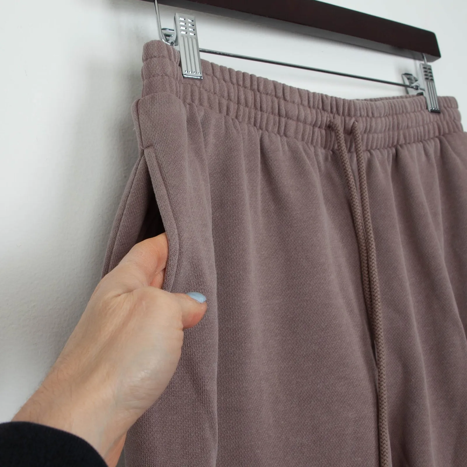 PINK Victorias Secret High Waisted Logo Sweatpants Joggers Womens Size S Brown - Image 4